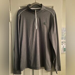 JOHNNIE O MICHIGAN STATE SPARTANS MENS FLEX gray QTR ZIP PULLOVER size XL Mens